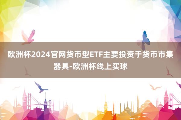 欧洲杯2024官网货币型ETF主要投资于货币市集器具-欧洲杯线上买球