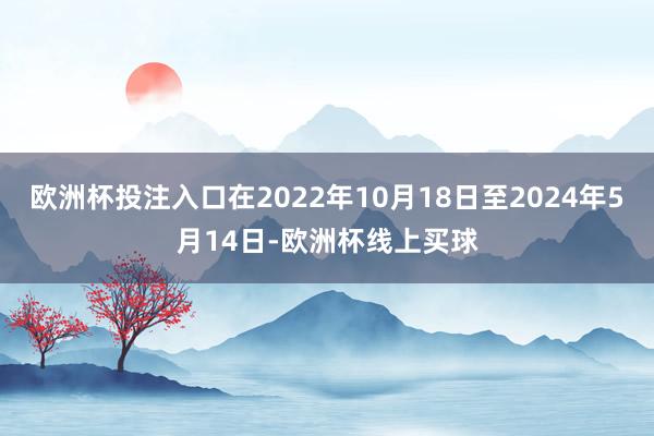 欧洲杯投注入口在2022年10月18日至2024年5月14日-欧洲杯线上买球