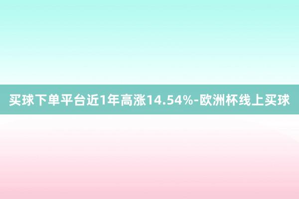 买球下单平台近1年高涨14.54%-欧洲杯线上买球