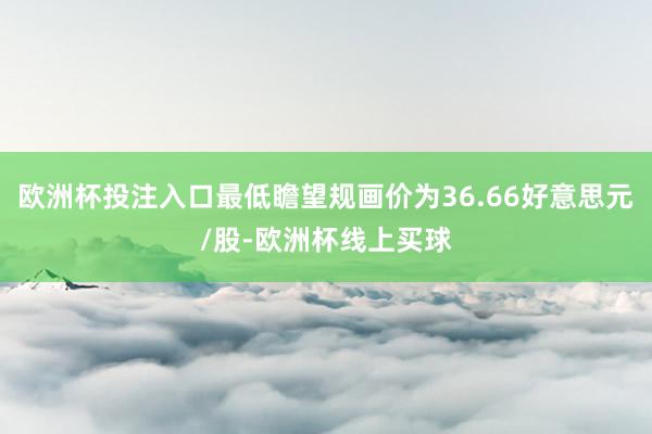 欧洲杯投注入口最低瞻望规画价为36.66好意思元/股-欧洲杯线上买球