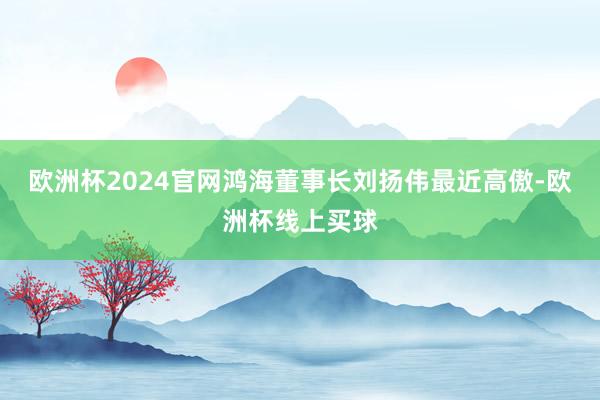 欧洲杯2024官网鸿海董事长刘扬伟最近高傲-欧洲杯线上买球